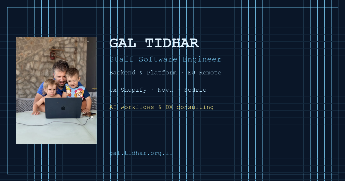 Gal Tidhar — Staff Software Engineer · Backend & Platform